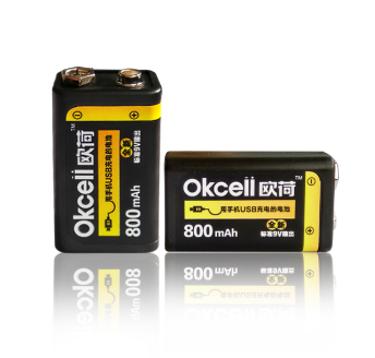 正方科技 歐荷新款9V鋰電池 USB充電 LED電量指示